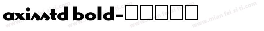axisstd bold字体转换